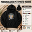 Personalized Pet Photo, Background, Name & Est Year Unisex Hoodie – Custom Dog or Cat Owner Gift