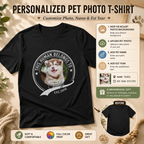 Personalized Pet Photo, Name & Est Year Unisex T-Shirt – Custom Dog or Cat Owner Gift