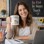 Personalized Teacher Dog Breed, Illustration & Name Ceramic Mug 11oz – My Dog Ate My Lesson Plan Custom Gift