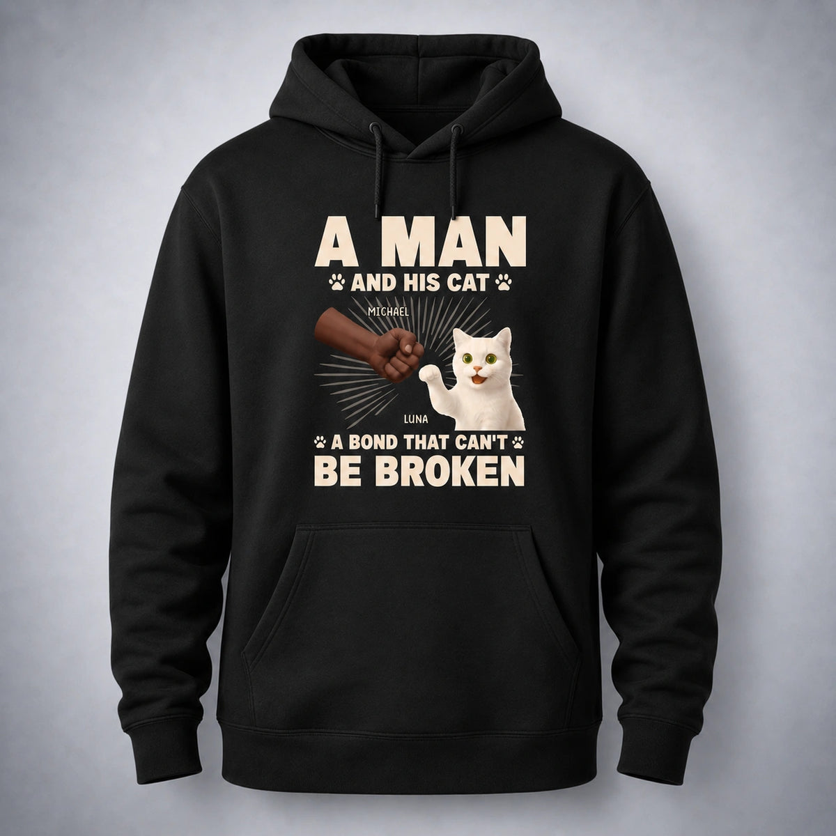 Personalized Cat Hoodie, Cat Dad Hoodie, Custom Cat Hoodie, Personalized Cat Gift, Cat Lover Gift