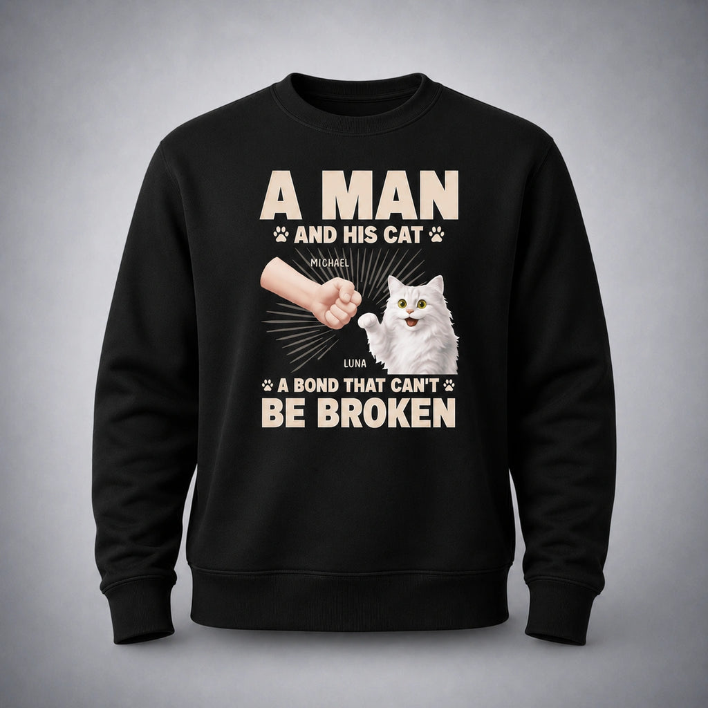 Personalized Cat Sweatshirt, Cat Dad Sweatshirt, Custom Cat Sweatshirt, Personalized Cat Gift, Cat Lover Gift