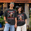 Personalized Couples Christmas Shirt – Custom Photo & Text Washed Cotton T-Shirt