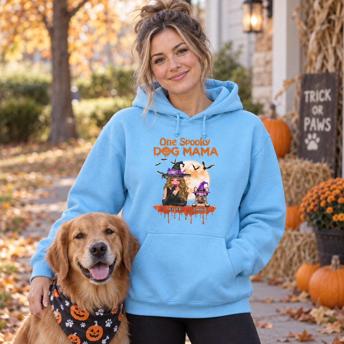 Personalized Dog Hoodie, Custom Dog Hoodie, Halloween Dog Hoodie, Dog Mom Hoodie, Dog Lover Gift