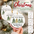 Personalized First Christmas in Our New Home Ornament, Housewarming & Christmas Gift