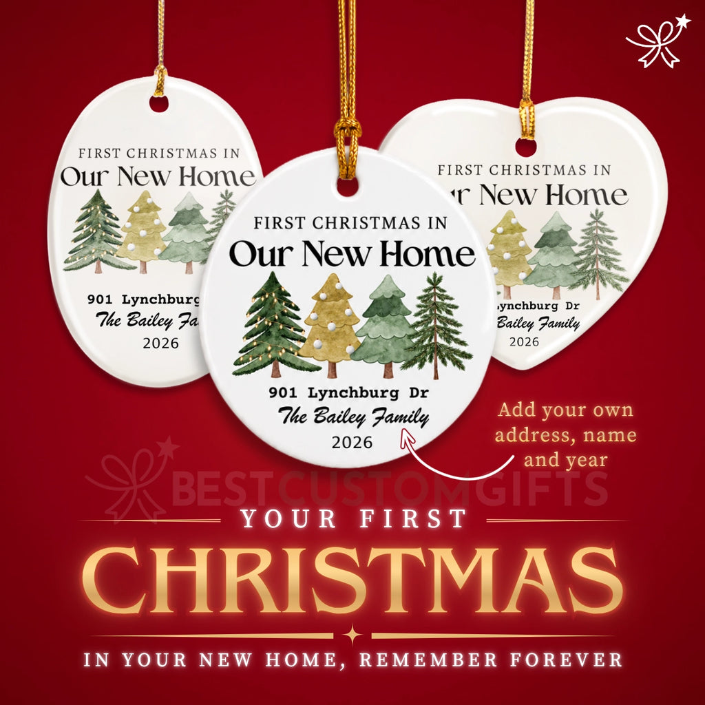 Personalized First Christmas in Our New Home Ornament, Housewarming & Christmas Gift