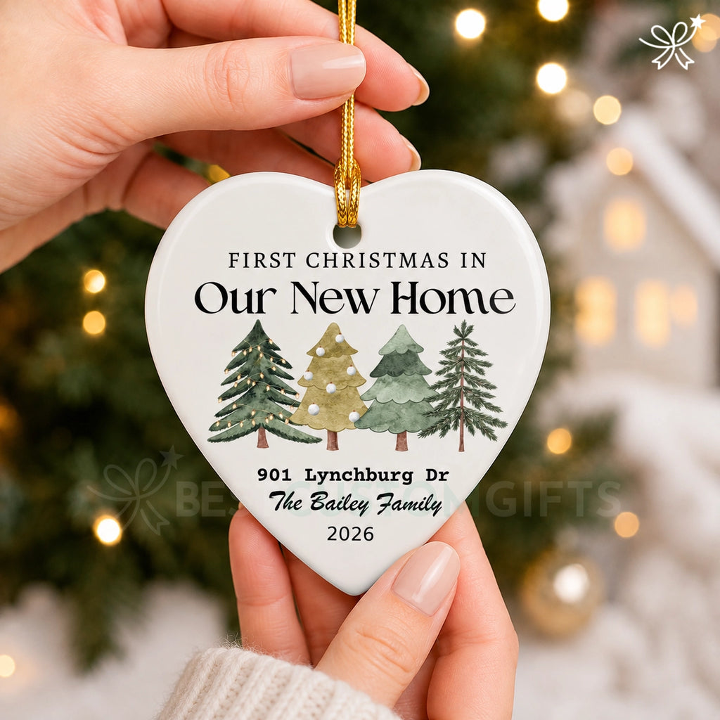 Personalized First Christmas in Our New Home Ornament, Housewarming & Christmas Gift