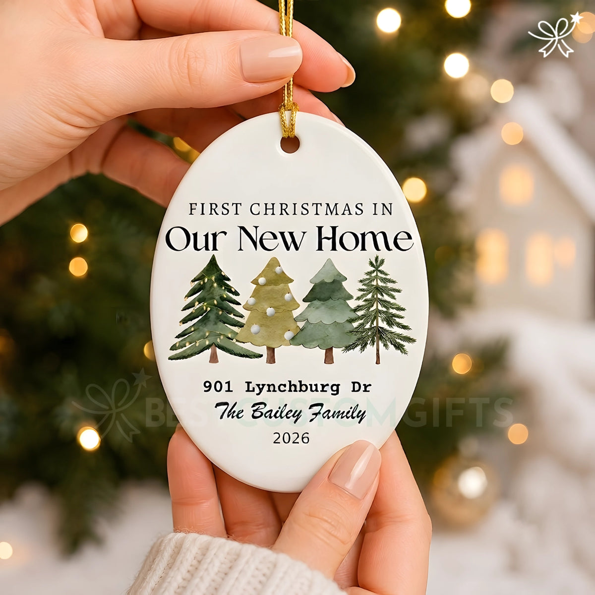 Personalized First Christmas in Our New Home Ornament, Housewarming & Christmas Gift