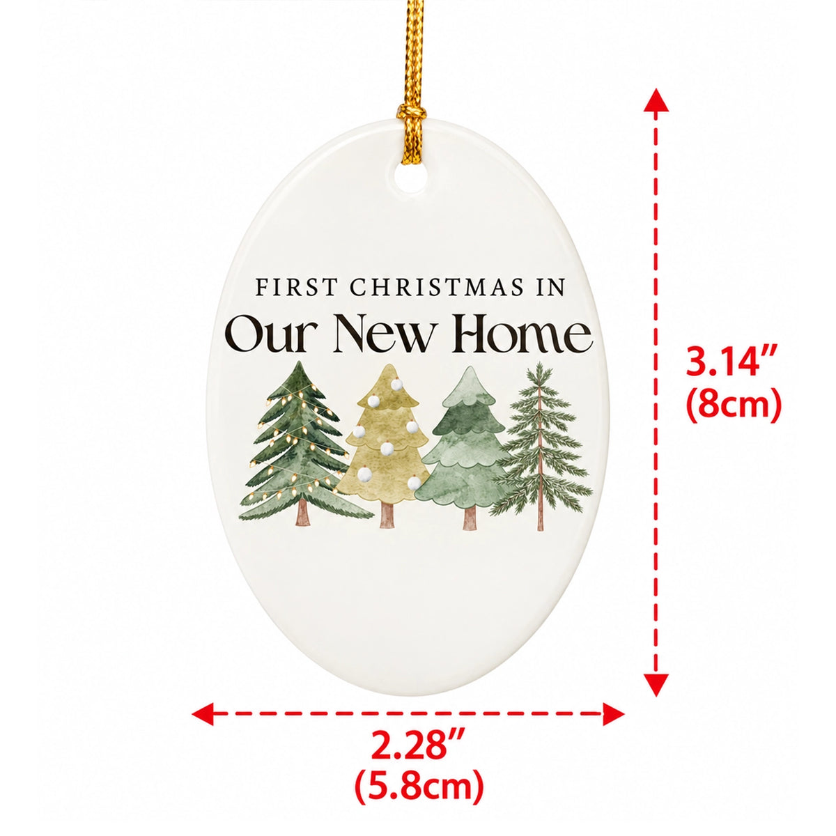 Personalized First Christmas in Our New Home Ornament, Housewarming & Christmas Gift