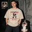 Personalized Pet Christmas Shirt – Custom Pet Photo & Name Washed Cotton T-Shirt