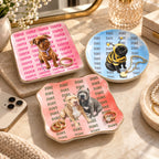 Personalized Pet Jewelry Dish – Custom Pet Portrait & Name, Watercolor Trinket & Ring Dish, Gift for Pet Lovers