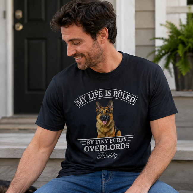 Personalized Pet Photo, Quote & Name Unisex T-Shirt – Custom 1–5 Dog or Cat Images Gift Main Image