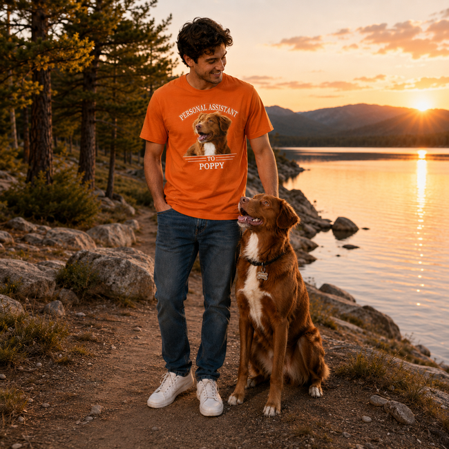 Personalized Pet Photo and Name Unisex T-Shirt – Custom Dog or Cat Portrait Shirt Main Image
