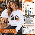 Personalized Pet Sweatshirt, Halloween Dog Sweatshirt, Halloween Cat Sweatshirt, Personalized Pet Gift