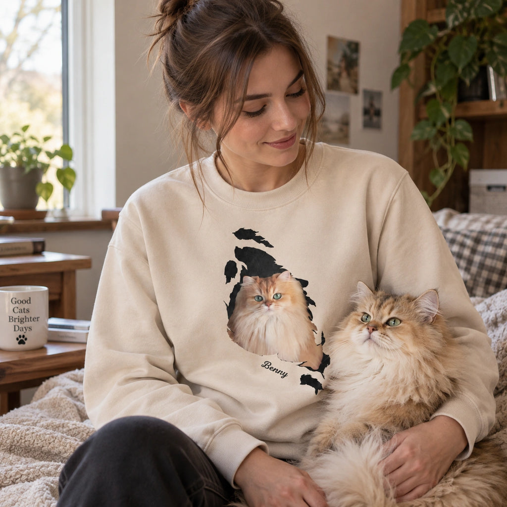 Personalized Pet Sweatshirt, Personalized Dog Sweatshirt, Personalized Cat Sweatshirt, Custom Pet Sweatshirt, Pet Lover Gift