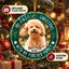 Personalized Pet’s First Christmas Ornament – Custom Dog & Cat Photo Circle Glass Ornament, Gift for Pet Lovers