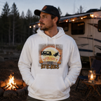 Personalized Witches With Hitches Halloween RV Camping Unisex Hoodie – Custom Camper Moon Pumpkin Gift