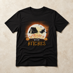 Personalized Witches With Hitches Halloween RV Camping Unisex T-Shirt – Custom Camper, Moon & Pumpkin Gift