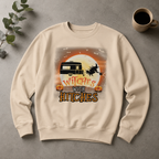 Personalized Witches With Hitches RV Camping Unisex Sweatshirt – Custom Camper Halloween Moon Gift