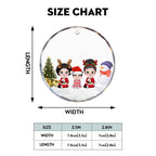Personalized Pet’s First Christmas Ornament – Custom Dog & Cat Photo Circle Glass Ornament, Gift for Pet Lovers