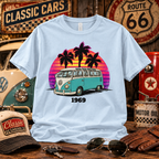 Custom Car Shirt, Car Photo Shirt, Retro Car Shirt, Custom Car Photo T-Shirt, Personalized Car & Year Retro Sunset Tee, Vintage Gift for Car Lovers