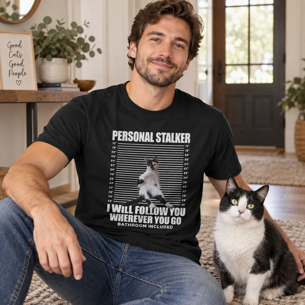 Custom Pet Shirt – Personal Stalker T-Shirt, Personalized Pet Photo Tee, Funny Gift for Pet Lovers
