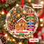 Personalized Family Ornament, Custom Christmas Ornament, Gingerbread Family Ornament, Family Name Ornament- Glass Ornament