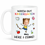 Personalized First Day of School Coffee Mug, Custom Kids Photo Mug with Name