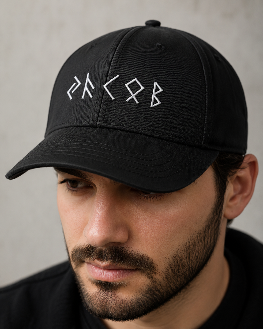Name In Runes Viking Embroidered Cap, Personalized Embroidered Cap