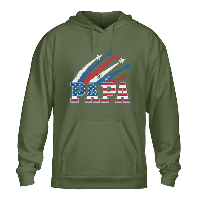 Proud Dad Grandpa Nation Flag American 250th Anniversary - Personalized Shirt - Gift For Dad, Grandpa, Celebrating 250 Years Of Freedom Main Image