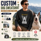 Customized Picture Dog Sweatshirt, Vintage Dog Lover Gift, Cat Mom Gift