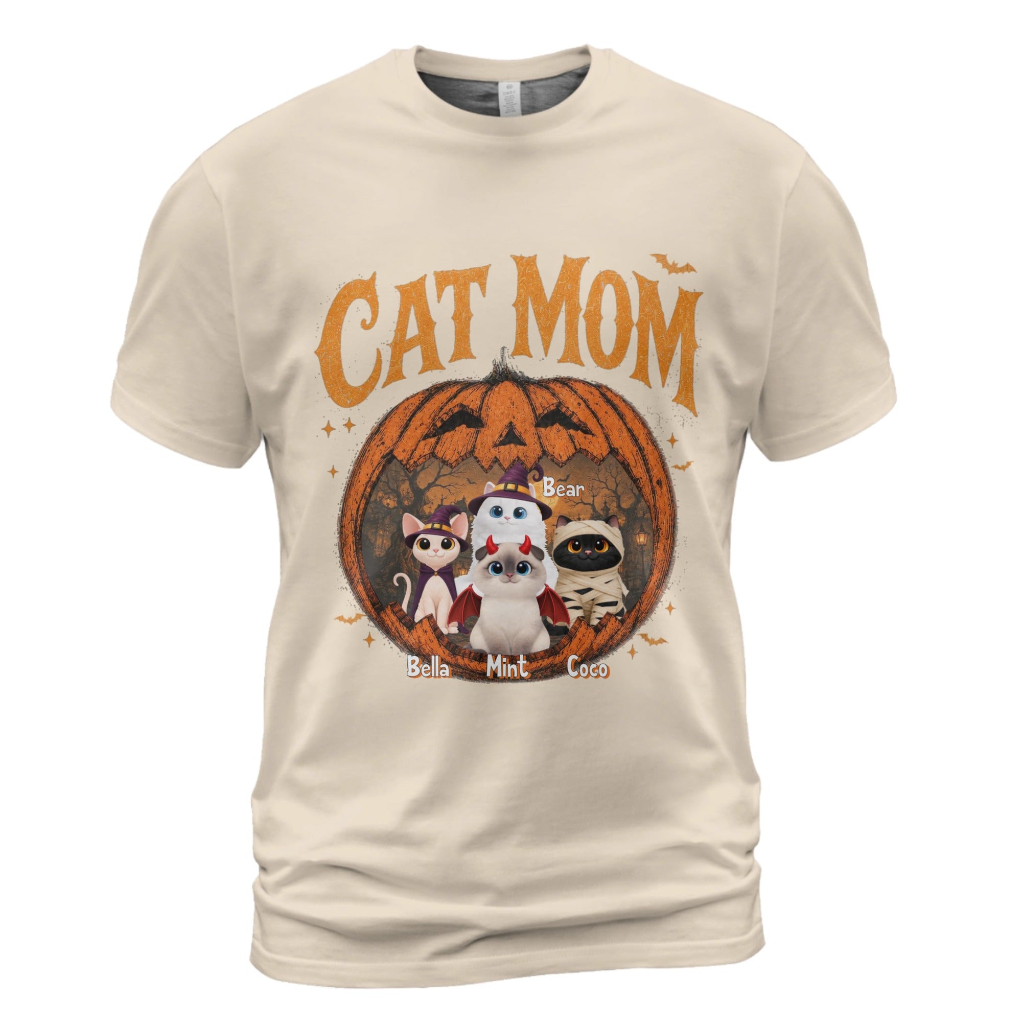 Pumpkin Cats - Personalized Shirt - Halloween Gift For Cat Lovers