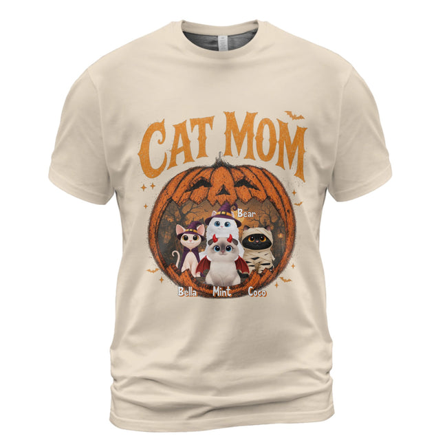 Pumpkin Cats - Personalized Shirt - Halloween Gift For Cat Lovers Main Image
