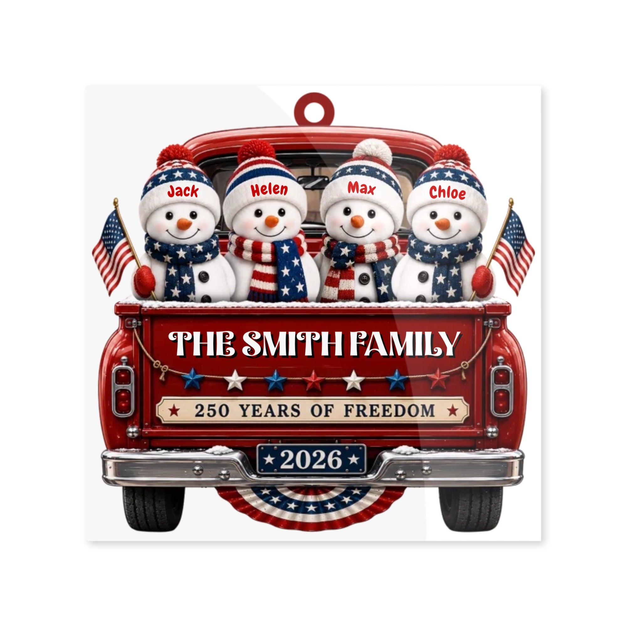 America 250th Anniversary Custom Acrylic Ornament