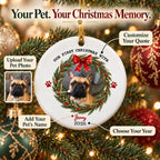 Personalized Pet Christmas Ornament – Custom Dog & Cat Photo Ceramic Ornament