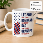 Personalized Legend Husband Dad Grandpa Mug with Custom Years