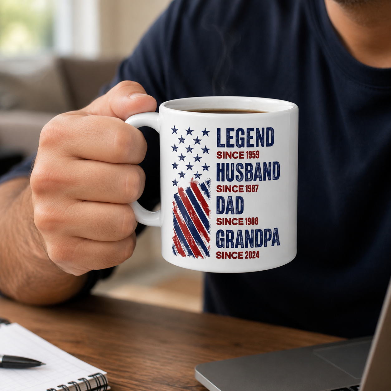 Personalized Legend Husband Dad Grandpa Mug with Custom Years