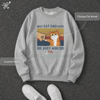 Perfect Gift for Cat Dads - Custom Cat Fist Bump - Personalized Sweatshirt- Perfect Gift for Cat Dads