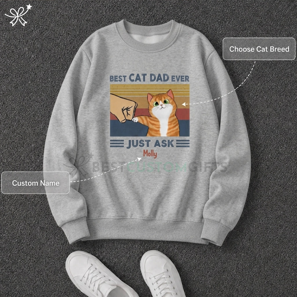 Cat Lover Gifts, Custom Pet Gifts, Personalized Pet Gifts, Pet Memorial Gifts- Perfect Gift for Pet Lover Custom Cat Fist Bump