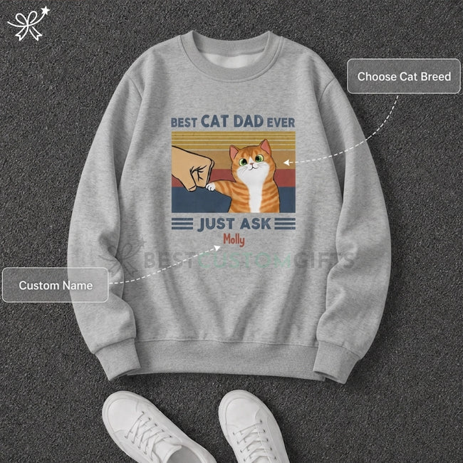 Cat Lover Gifts, Custom Pet Gifts, Personalized Pet Gifts, Pet Memorial Gifts- Perfect Gift for Pet Lover Custom Cat Fist Bump Hover Image