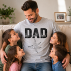 Personalized Dad Fist Bump Shirt – Custom Father & Kids Names Gift for Dad, Father's Day Personalized T-Shirt