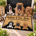 Personalized Dog Doormat, Custom Dog Doormat, Dog Welcome Mat, Dog Name Doormat, Multiple Dog Doormat, Housewarming Gift