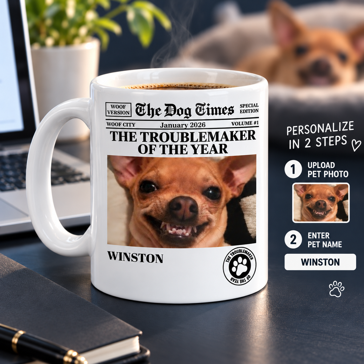 Custom Dog Mug with Your Photo, Personalized Pet Coffee Mug – The Dog Times