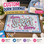 Personalized Dorm Sweet Dorm Doormat – Custom College Dorm Room Welcome Mat with Name
