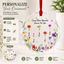 Personalized Family Flower Glass Ornament with Custom Names – Every Bloom Represents Someone We Love Keepsake Gift