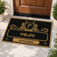 Personalized Family Name Doormat with Monogram & Address - Custom Welcome Mat for Front Door, Housewarming Gift