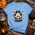 Personalized Grandma Ghost Halloween T-Shirt with Kids Names | Custom Family Halloween Shirt for Grandma