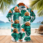 Personalized Hawaiian Shirt – Custom Face Hawaiian Shirt with Photo, Funny Tropical Button-Up Shirt, Custom Pet & Family Vacation Gift