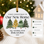 Personalized Christmas Ornament, First Christmas in Our New Home Ornament, Housewarming & Christmas Gift