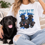 Custom Pet Shirt, Pet Bootleg Shirt with Photo & Name, Personalized Dog Cat Shirt, Custom 90s Pet Portrait Tee