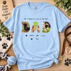 Personalized Pet Photo T-Shirt – Custom Dog Cat Photo & Pet Names Shirt, Custom Quote Pet Dad Tee, Pet Lover Gift